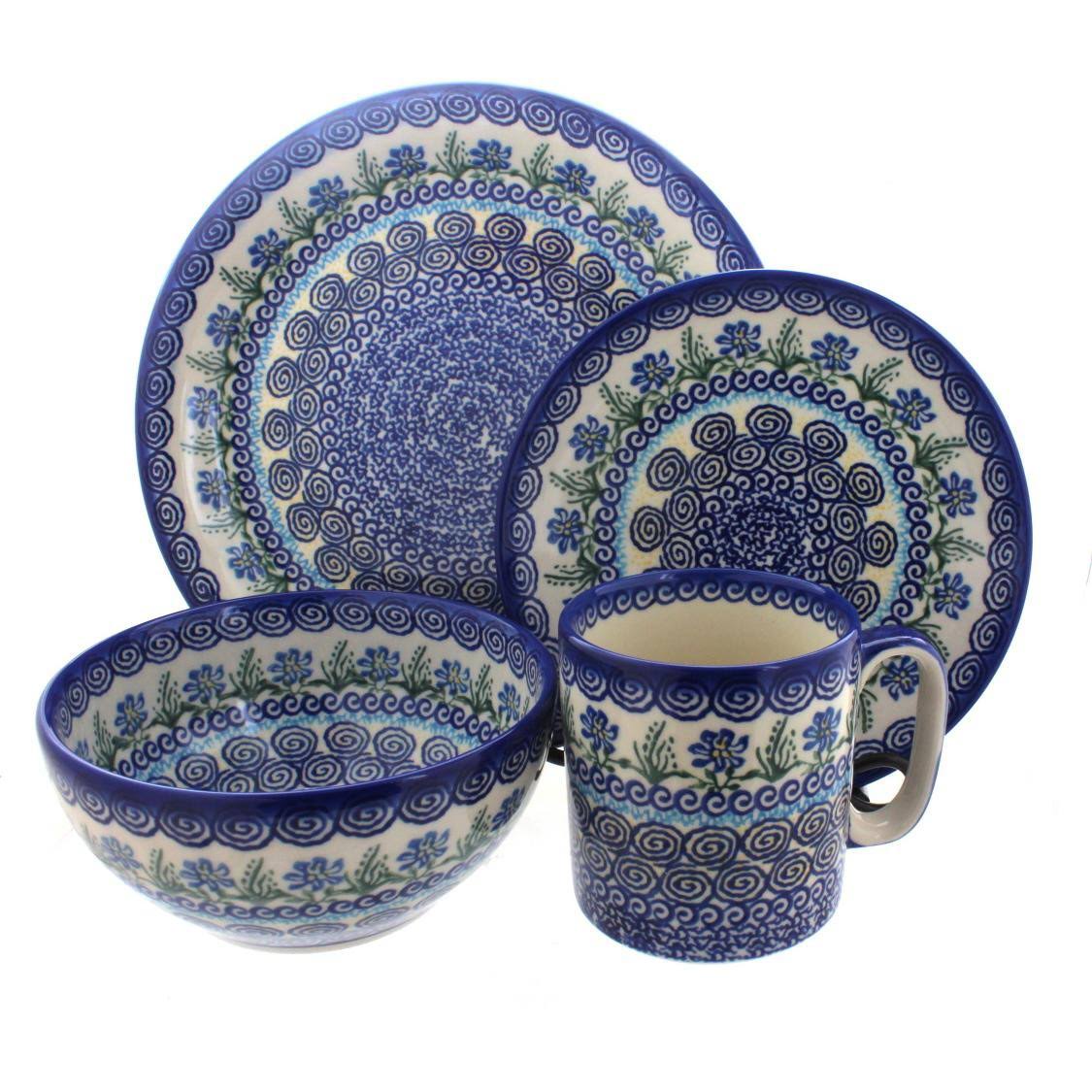 Vena Charleston 4 Piece Place Setting - Service for 1 Polish Pottery