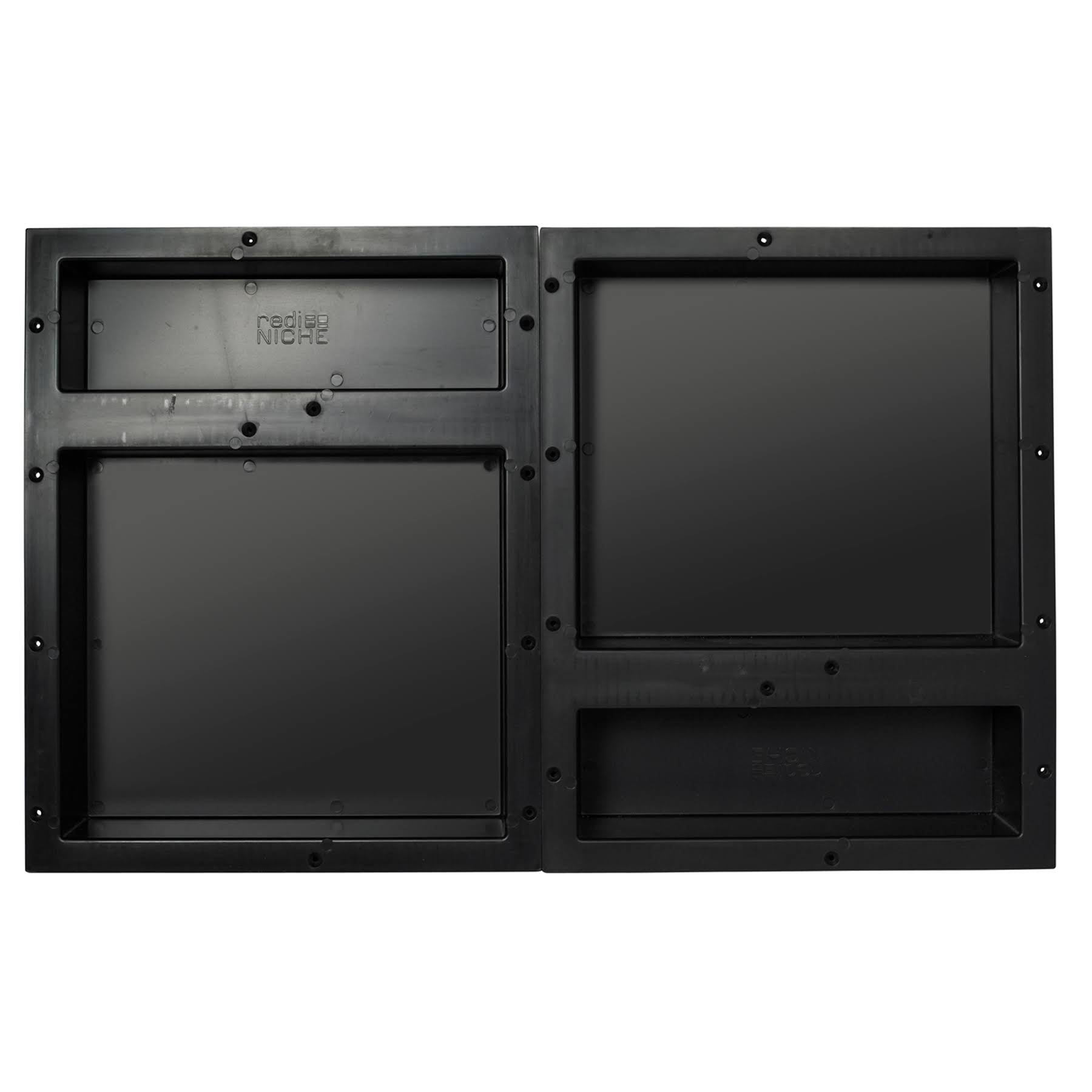 Tile Redi RNQH1620DU-20D Redi Niche Quadruple Recessed Shelf Black