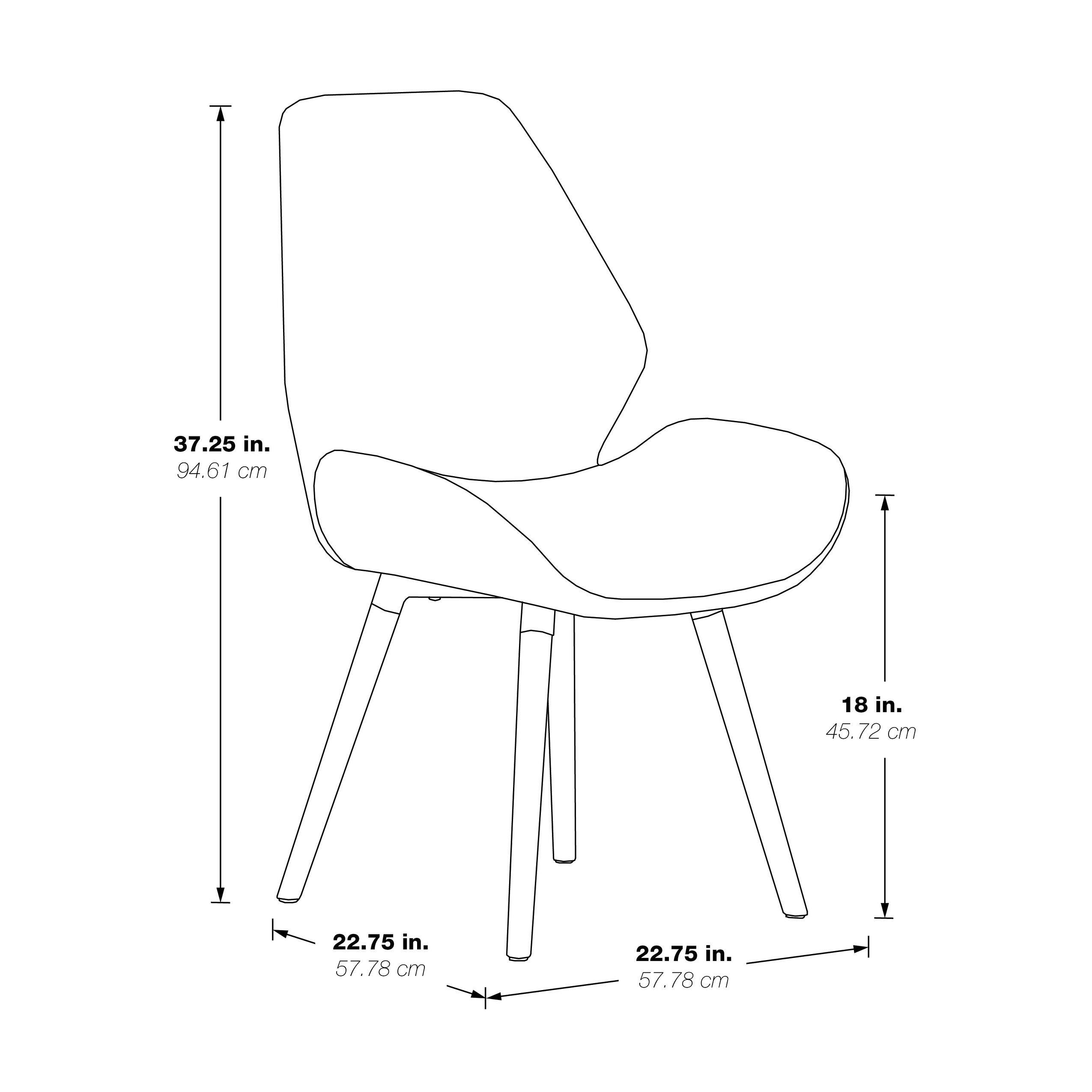 Osp Home Furnishings Ventura Dining Chair 2-Pack, Black