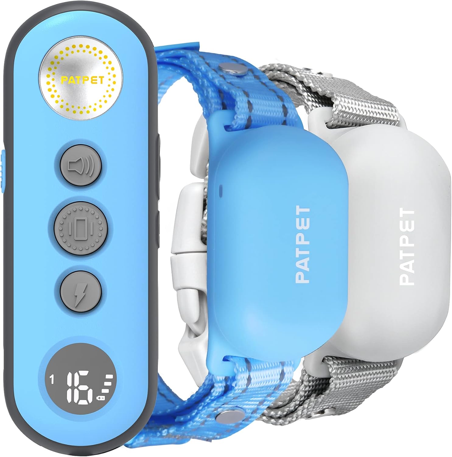 PATPET Dog Training Collar, Rechargeable IPX7 Waterproof Dog Shock Collar with Remote for 8 to 110 lbs Medium Large Dogs 2 Packs Pack of 2