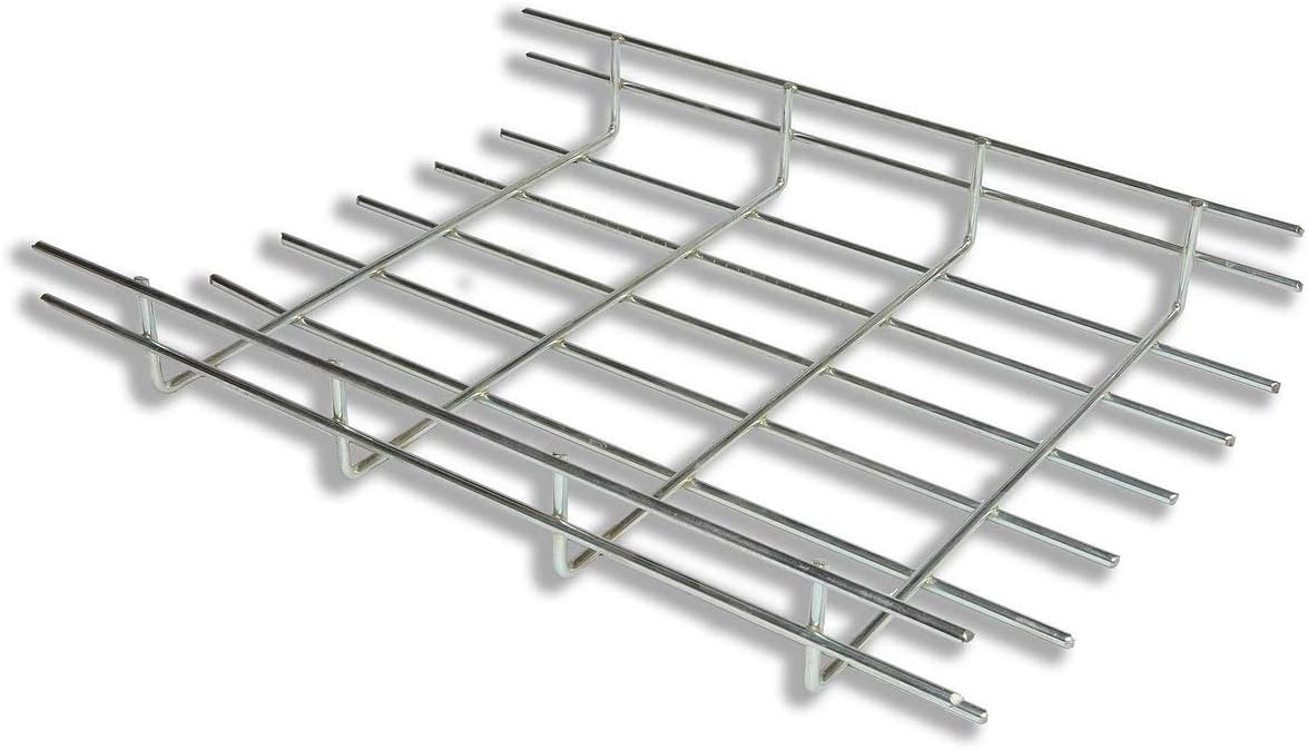 Kable Kontrol Wire Mesh Cable Tray – 6” Width – 5’ Long – 2” Depth – Chrome | Straight Sections | Zinc Plated Steel | NEC Approved | Cable Management Tray | Cable Basket Pack of 2