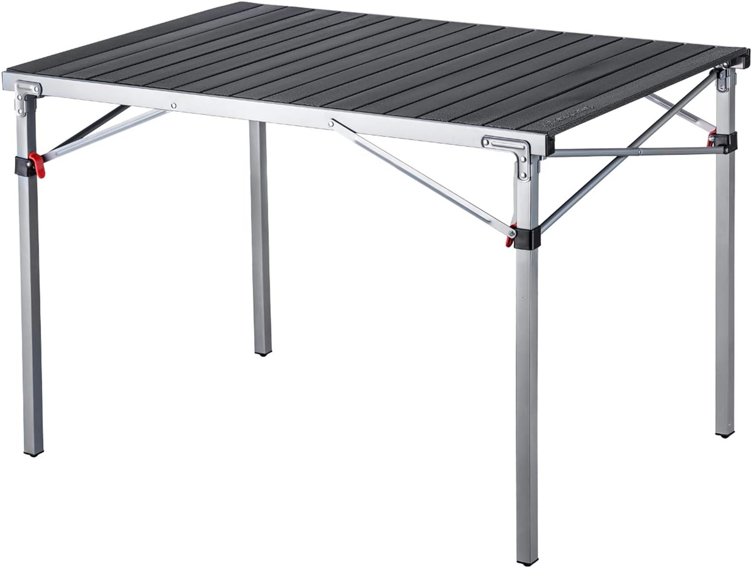 KingCamp Roll Up Aluminum Folding Table Compact Camping Foldable Camp Tables for Travel, Picnic, Party, Barbecue, Outdoor and Indoor, 4-6 Person