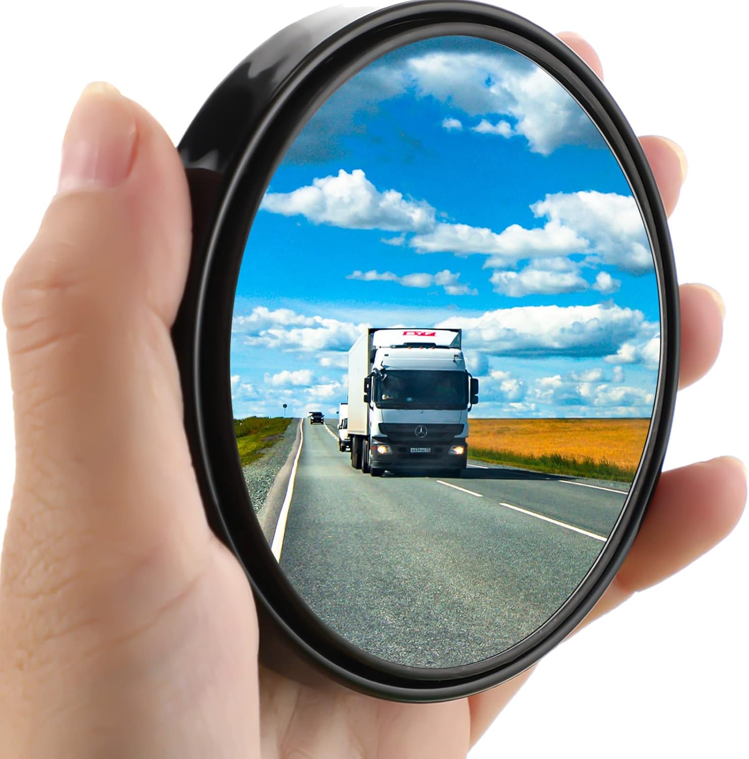 4 Pieces Blind Spot Mirrors Car Rear View Mirrors Wide View Angle Mirror Round HD Glass Convex Mirror Adjustable with Frame for Cars SUV Trucks Mirror Accessories (2 Inch)