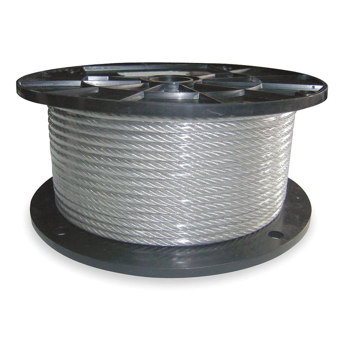 Dayton 1DLC5 SS Cable,1/8 In,500 Ft,340 lb Capacity