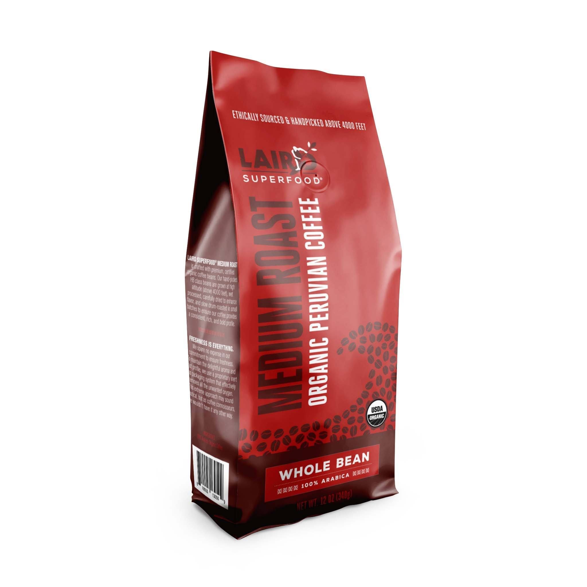 Peruvian Medium Roast Whole Bean Coffee - 6 Pack - 12oz