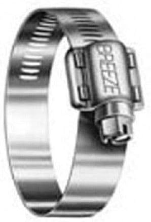 10 Pack Breeze 300-64H Aero-Seal Marine Grade Stainless Steel Hose Clamp Effective Diameter Range: 3-9/16