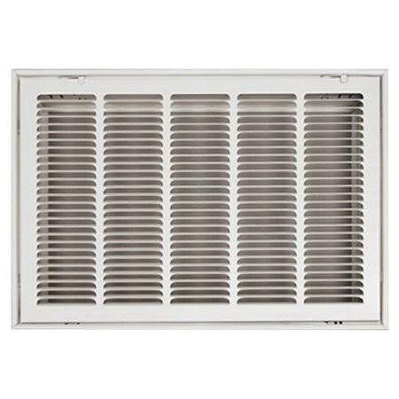 10x30 Soft White Stamped Face 1-Inch Filter Grille (Steel) - Shoemaker FG1