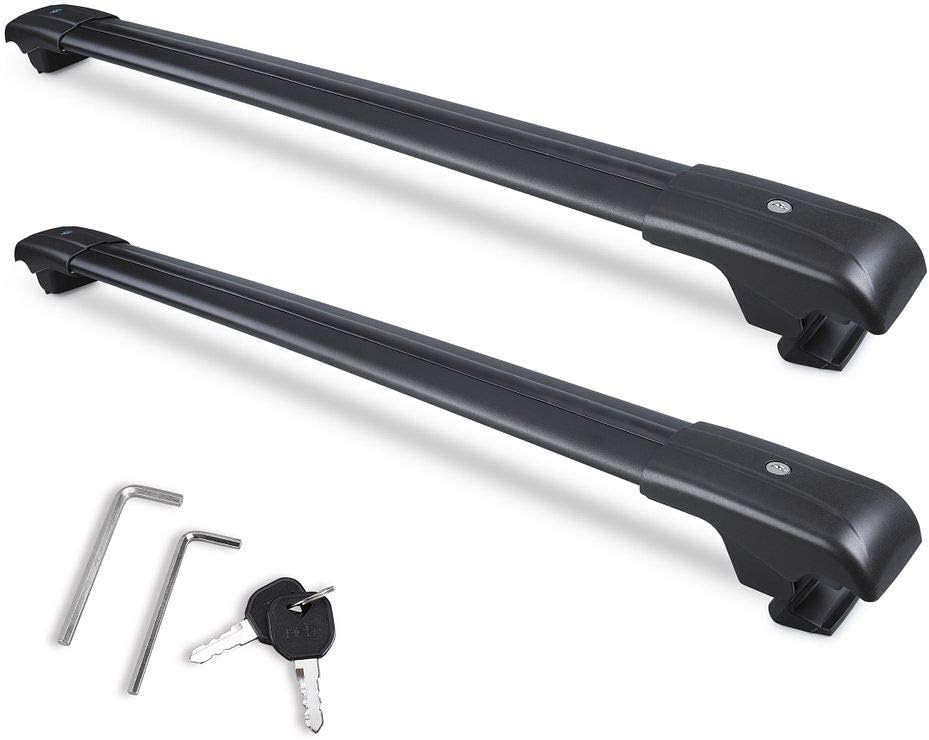Autekcomma Heavy Duty Lockable Roof Rack Cross Bars Replacement for Forester 2014-2022/ Crosstrek 2013-2017/Impreza 2012-2021 Black Matte with Anti-Theft Locks . (ONLY FIT EXISTING Side Rail)