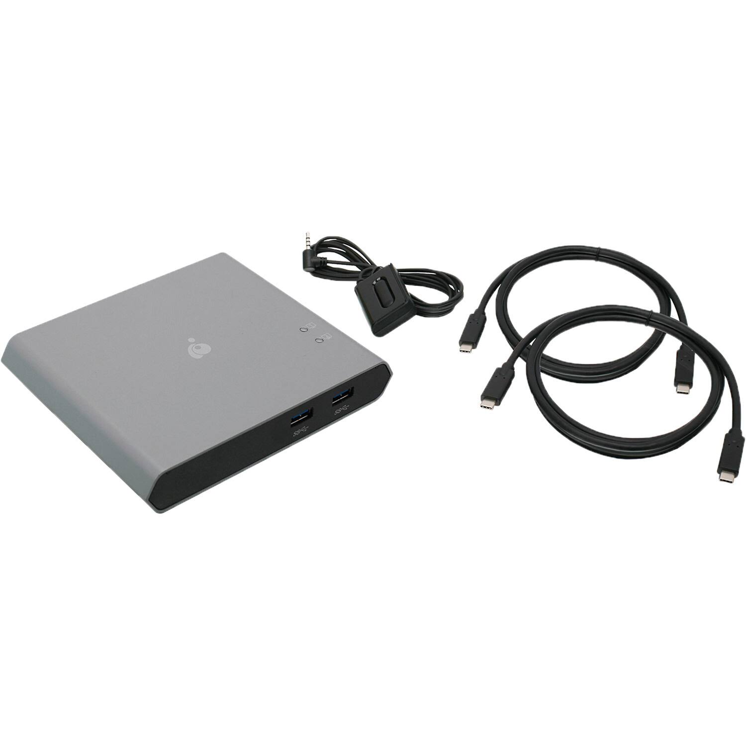 IOGEAR USB-C with Power Delivery and Full Cable Set Access Pro KVM Switch - 2 USB-C Ports GUD3C04