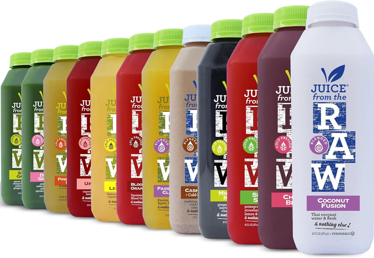 10-Day Cleanse Dinner n' Snack by Juice From the RAW® - Most Popular Juice Cleanse to Kickstart Your Weight Loss / Detoxify Your Body / 100% Raw Cold-Pressed Juices (30 Total 16 oz. Bottles)