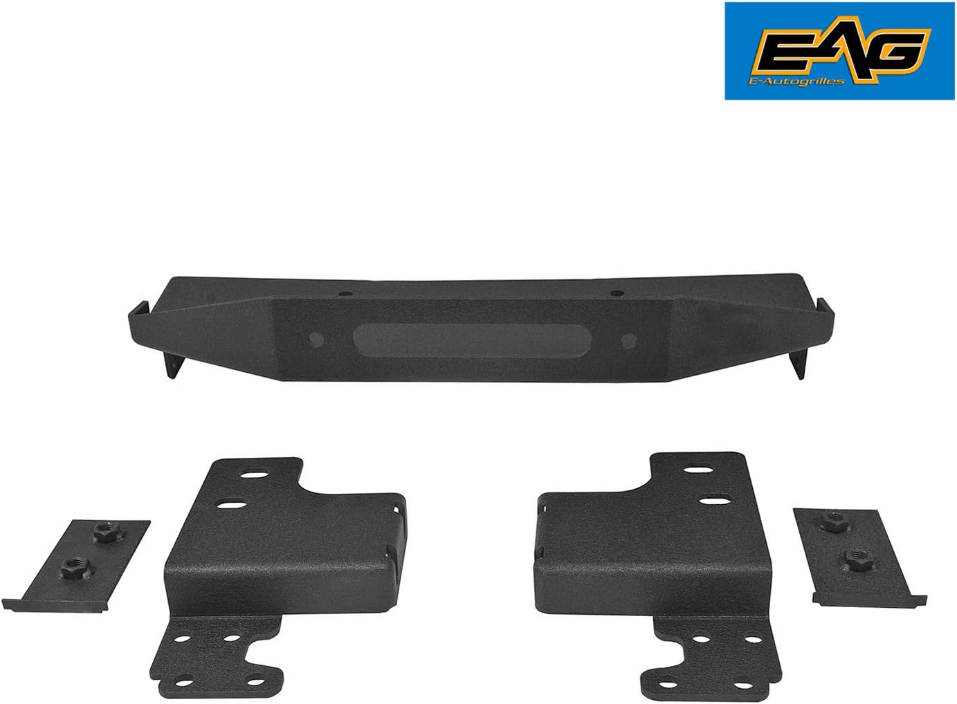 EAG Raised Winch Mounting Plate for OE Factory Bumper Compatible with 07-18 Wrangler JK