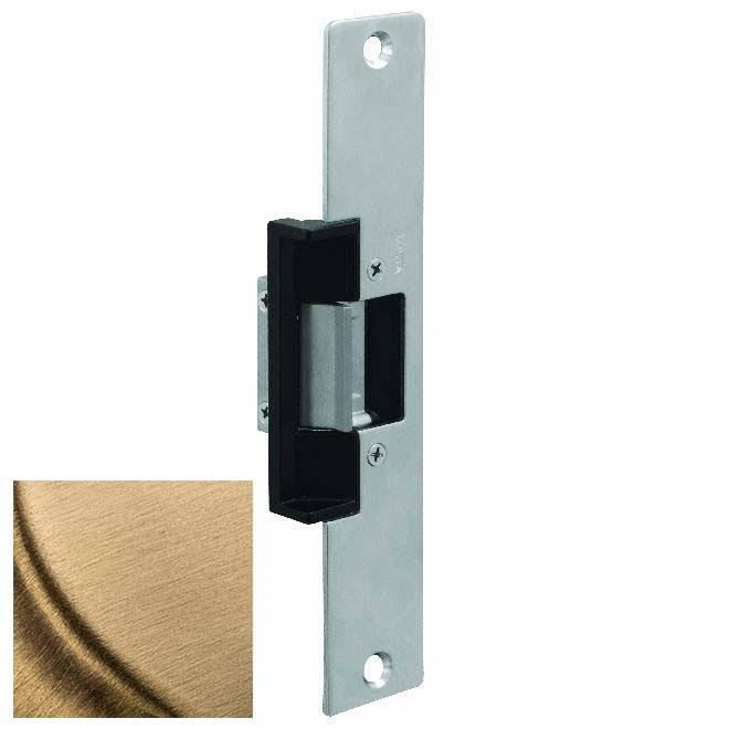 HES V32606 2 Faceplate for V3 Strike - Satin Brass