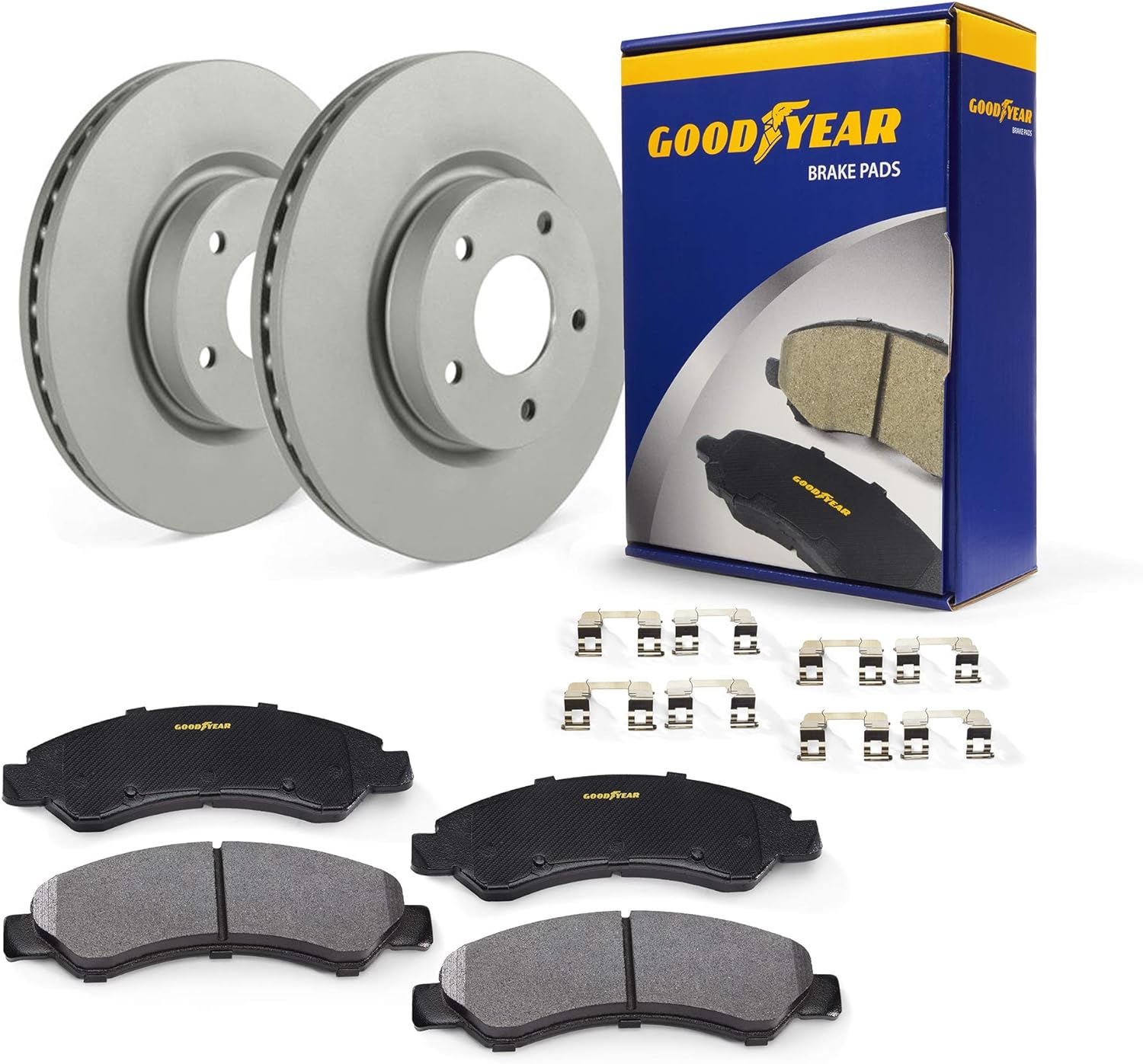 Rear Brake Rotors Ceramic Pads Kit for Acura ILX Honda Civic Goodyear PRK58759R