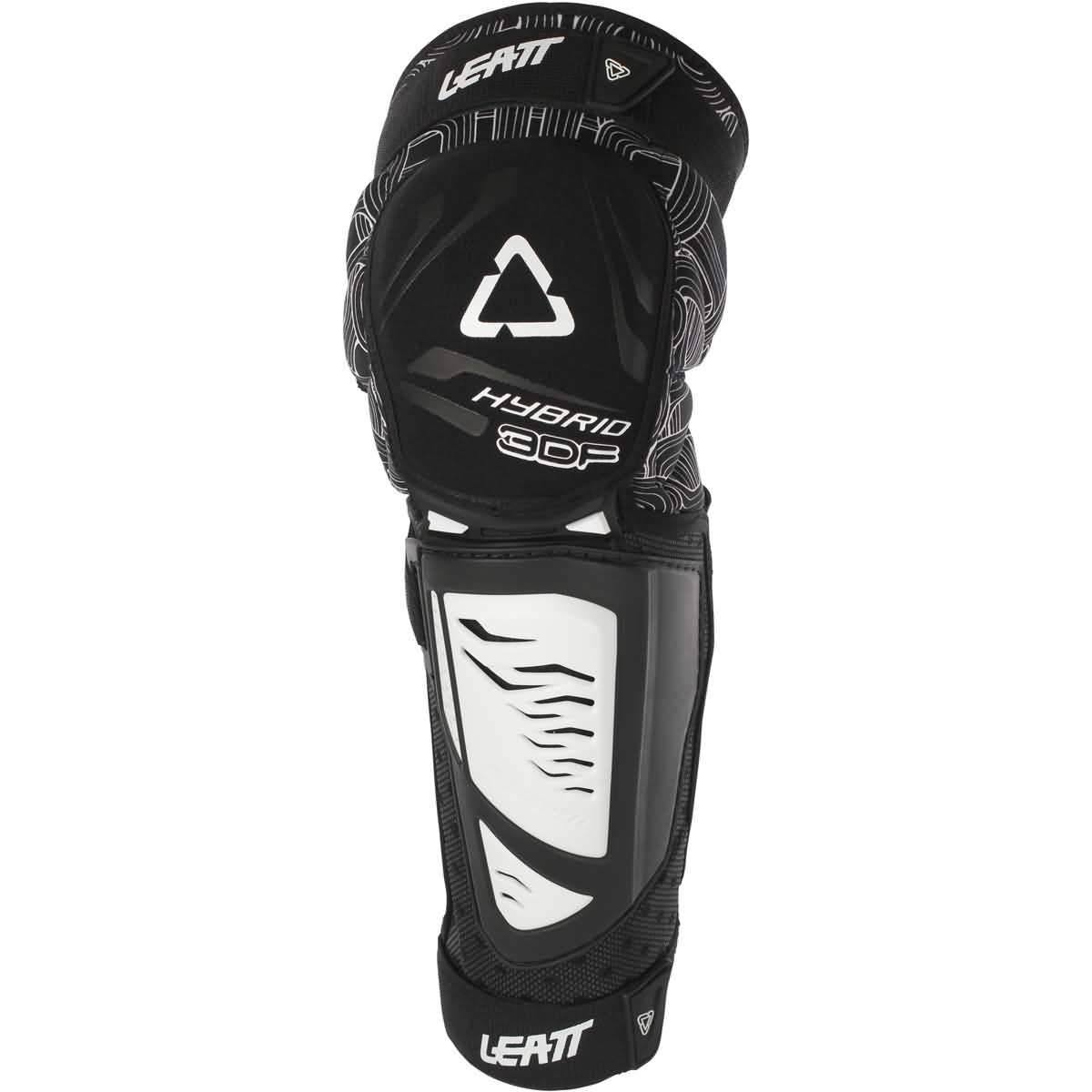 Leatt 3DF Hybrid EXT Knee and Shin Guard (Black/White, Junior)