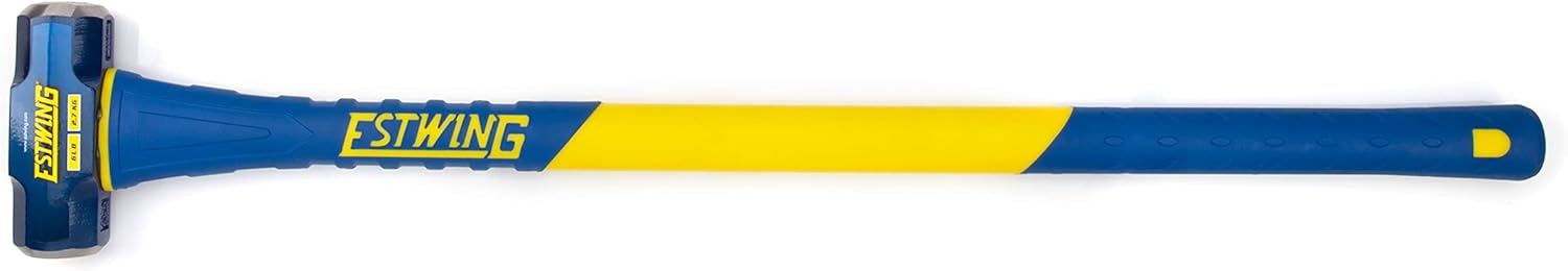Estwing 6-Pound Hard Face Sledge Hammer for Demolition/Stake Driving, 50-55 HRC, 36-Inch Fiberglass Handle, Overstrike Protection, Textured Grip