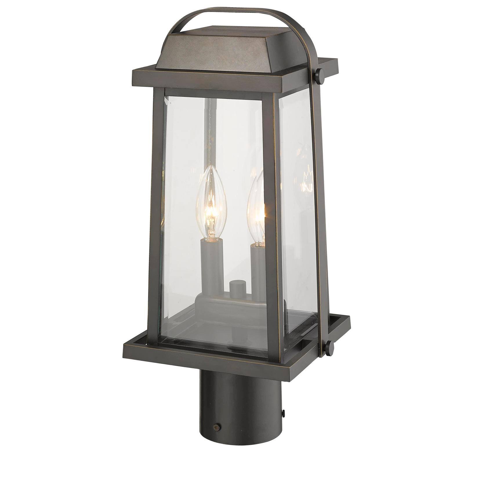 Z-Lite 574PHMR-BK 2 Light Outdoor Post Mount Fixture, Black
