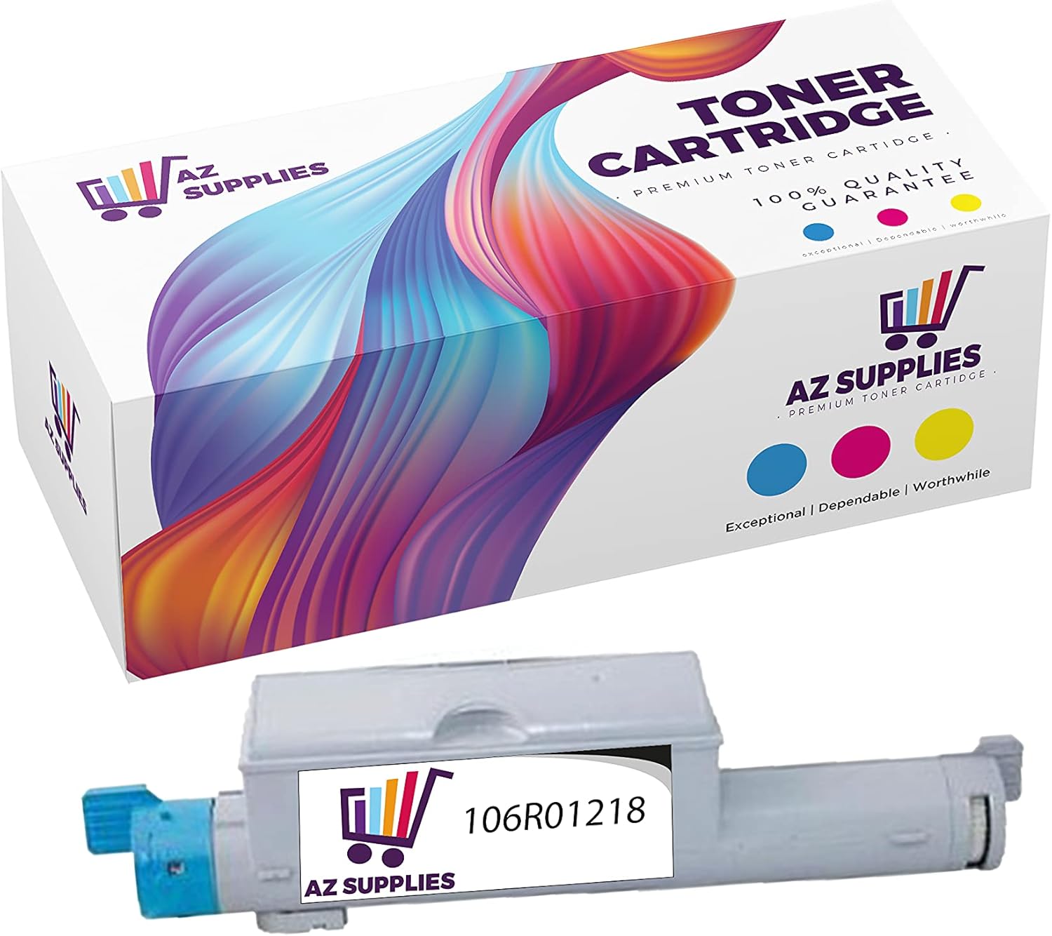 AZ Supplies Compatible Toner Cartridge Replacement for XEROX 106R01218 Phaser 6360 Phaser 6360DN Phaser 6360DT Phaser 6360DX Phaser 6360N Cyan 1 Packs Pack of 2