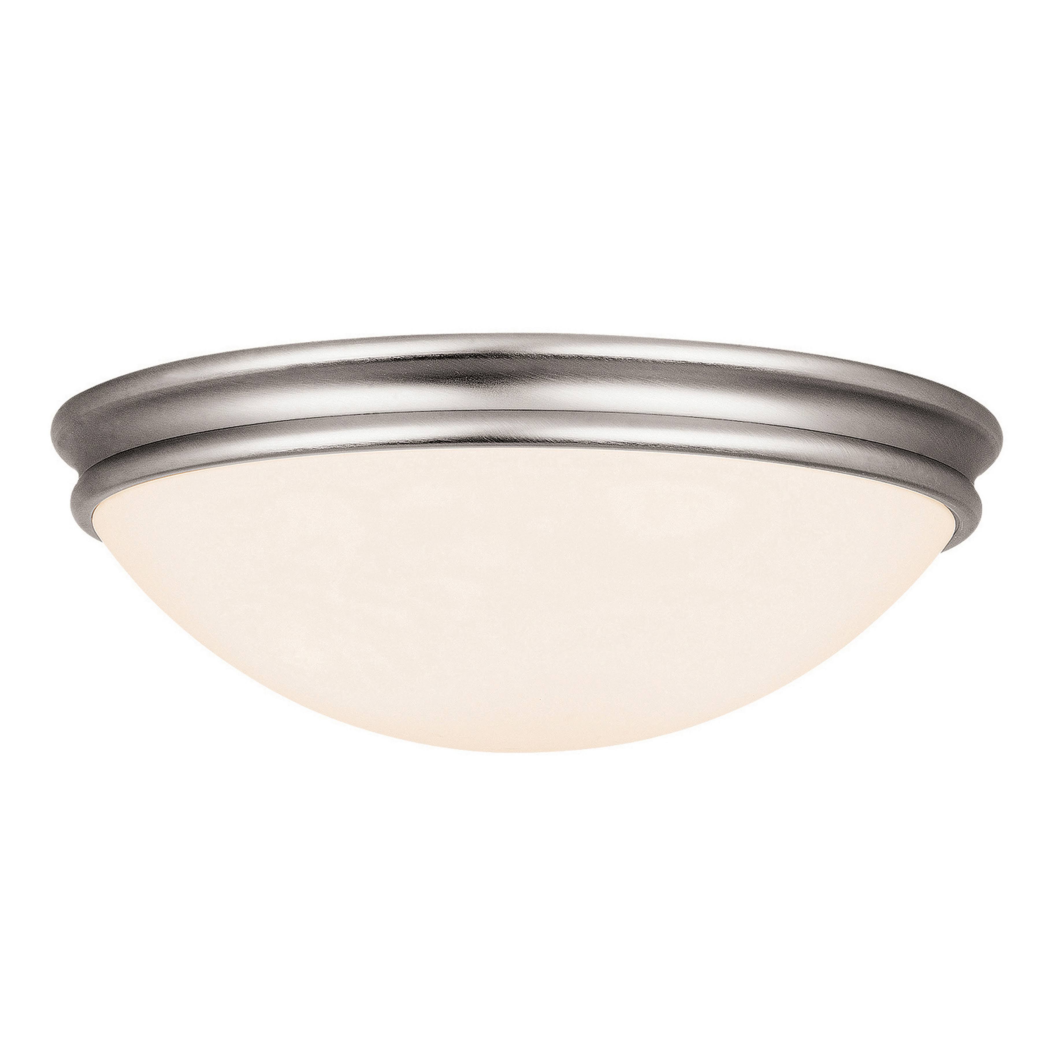 Access Lighting 20726LEDDLP-BS-OPL 14 in. Atom LED Brushed Steel Flush Mount Ceiling Light