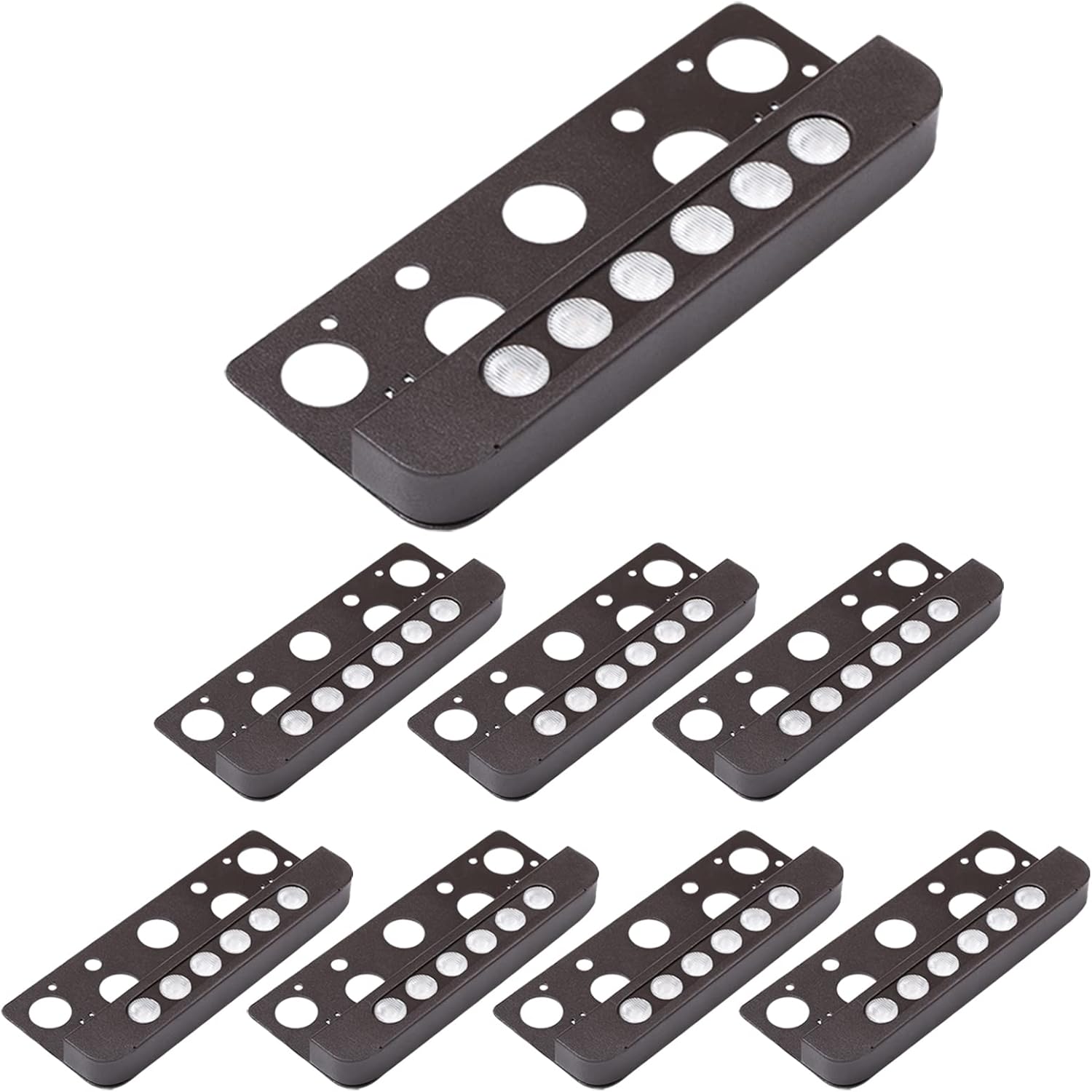 Retaining Wall Lights, Wapiti Hardscape Lighting 7 Inch 3W Outdoor Pavers Light, Waterproof 2700K Soft White, 12V AC/DC Pack of 8