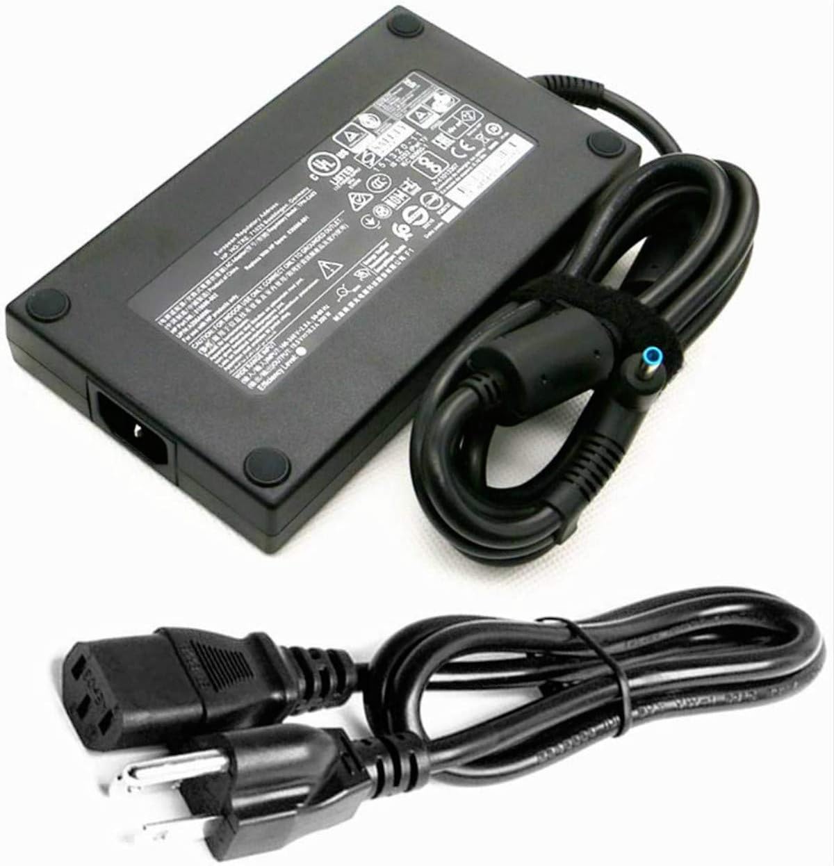 Slim 200W 19.5V 10.3A AC Charger Fit for HP ZBook 17 G3 Gaming notebook ZBook 17 G3 (M9L94AV) ZBook 17 G3 (T7V61ET) ZBook 17 G3 (T7V62ET) (T7V64ET) (T7V65ET) (T7V67EA) Laptop Power Supply Adapter Cord Pack of 2