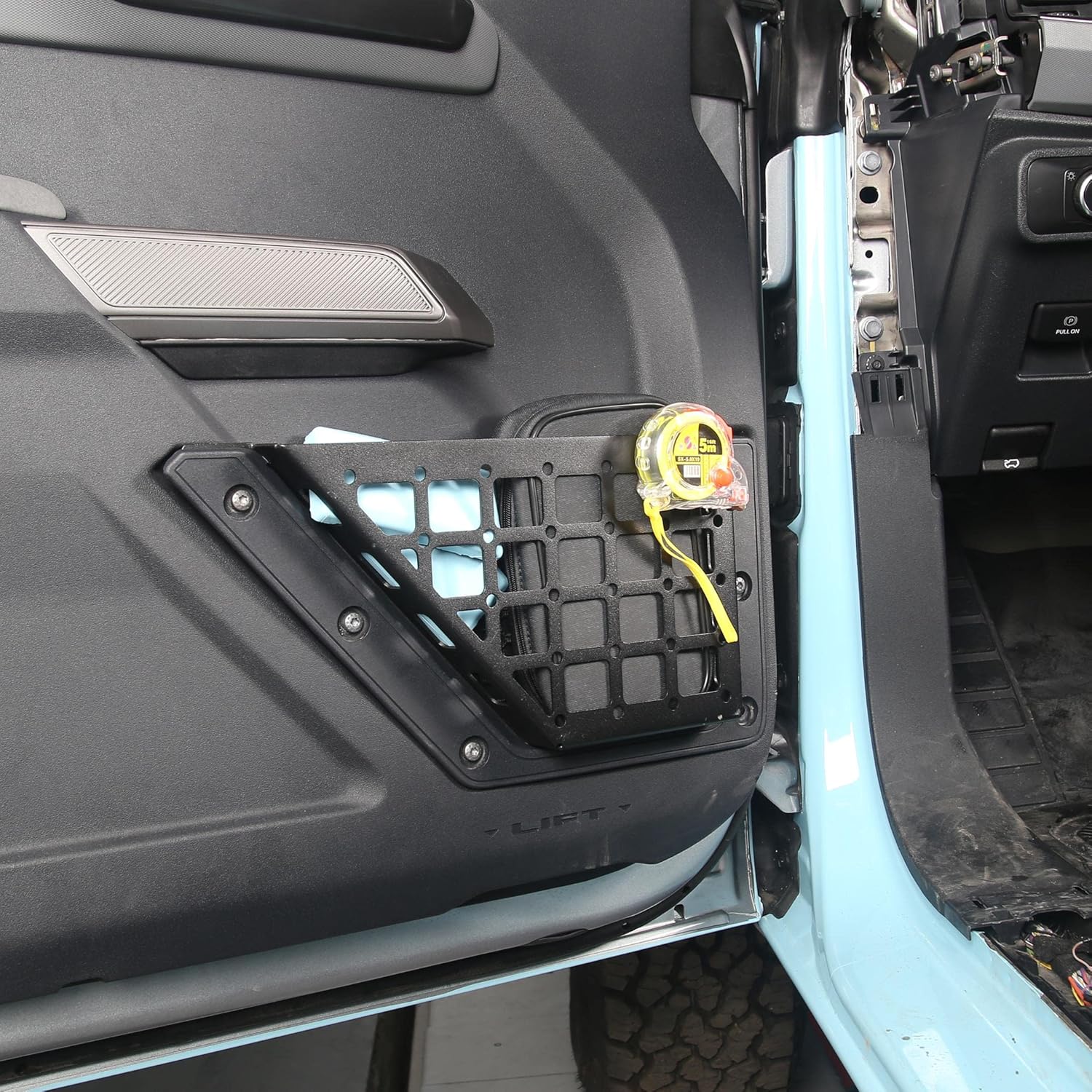 cartaoo Front Door Storage Pockets for 2021 2022 Ford Bronco Accessories, Door Side Organizer Storage Box, Interior Storage Extension, 2 Pcs