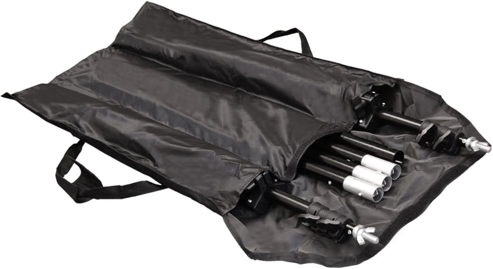 Julius Studio 10 ft. Adjustable Photography Background Support Crossbar and Stand, 6'x9' Black Screen Backdrop Muslin Kit for Photo/Video Shooting, JSAG263 Pack of 2