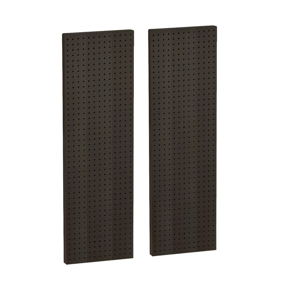 Azar 771344-BLK Pegboard 1-Sided Wall PANEL, Black Solid Color, 2-Pack