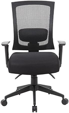 Scranton & Co Mesh Back 3 Paddle Task Chair in Black