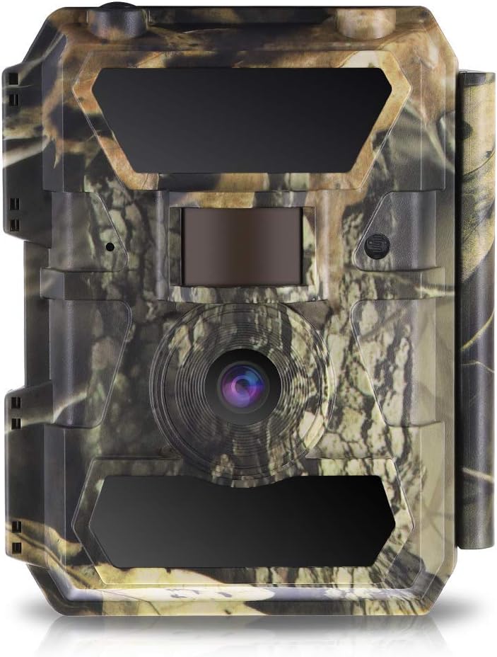 WingHome Trail Camera, 12/16/22MP 1080P Game Camera with Night Vision No Glow, 0.4s Trigger Time Outdoor Wildlife Camera Motion Activated Waterproof, 58pcs IR LEDs Infrared Hunting Camera