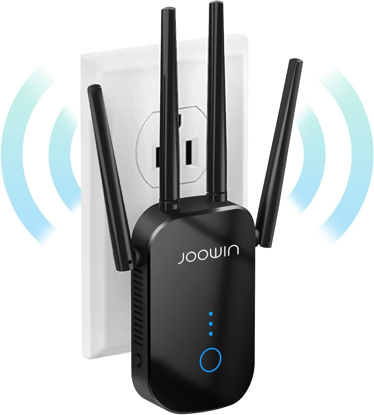 JOOWIN WiFi Extender Upgraded 1200Mbps WiFi Booster up to 3140sq.ft Internet Booster for Home, WiFi Repeater 2.4GHz & 5.8GHz Dual Band, Amplified Long-Range, Alexa Compatible Pack of 2