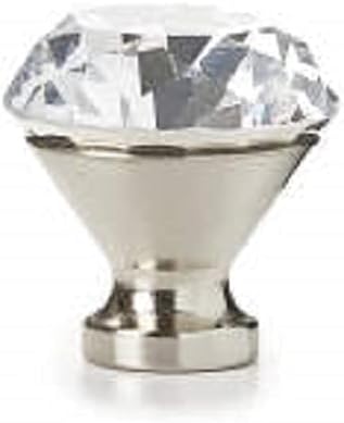 Clear Half-Round 8-Piece Crystal Drawer & Cabinet Knob Set Pack of 2