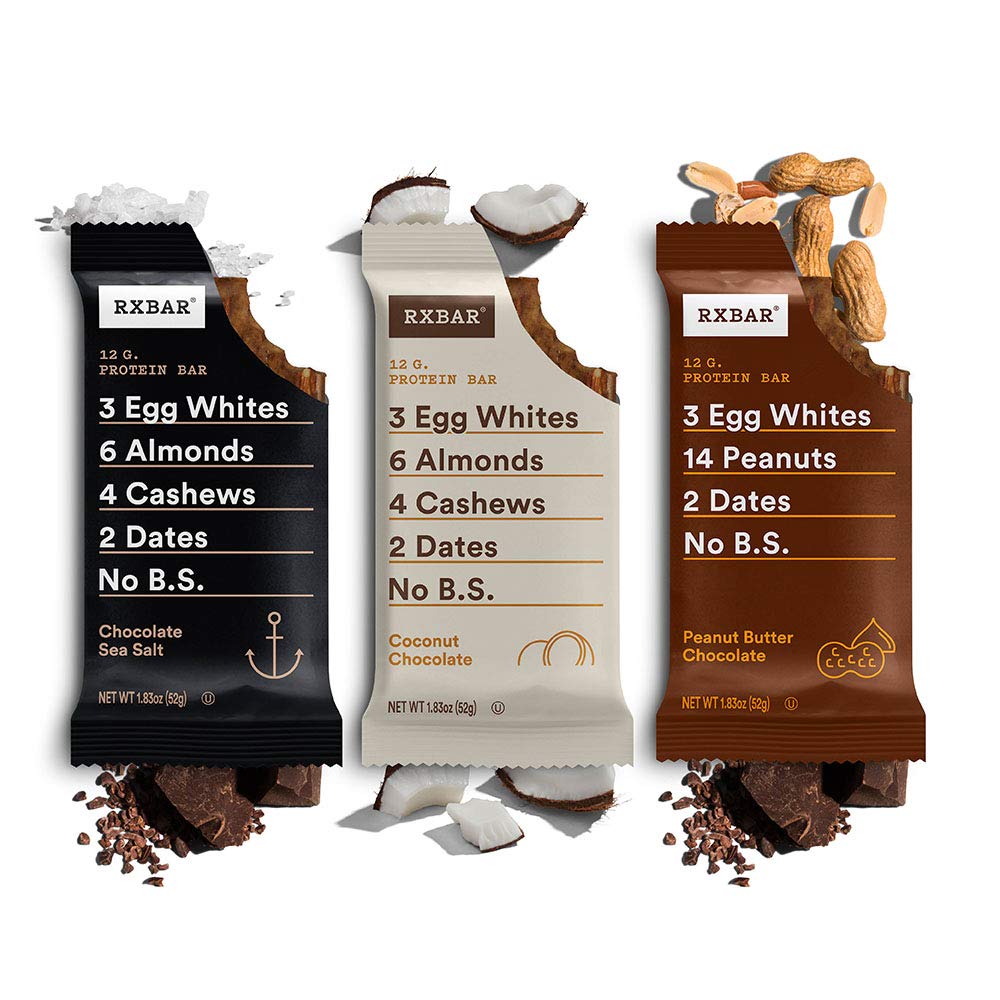 RXBAR, Chocolate Variety Pack 2.0, Protein Bar, High Protein Snack, Gluten Free, 1.83 oz, Pack of 24 Pack of 2