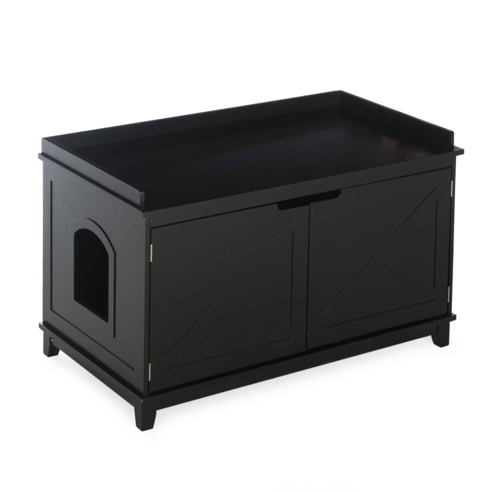 Boomer u0026 George Hampton Cat Washroom Box, Black