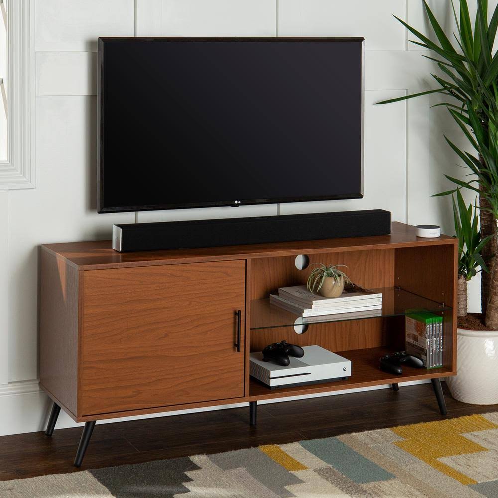 Walker Edison 52 in. Acorn TV Stand with Black Legs