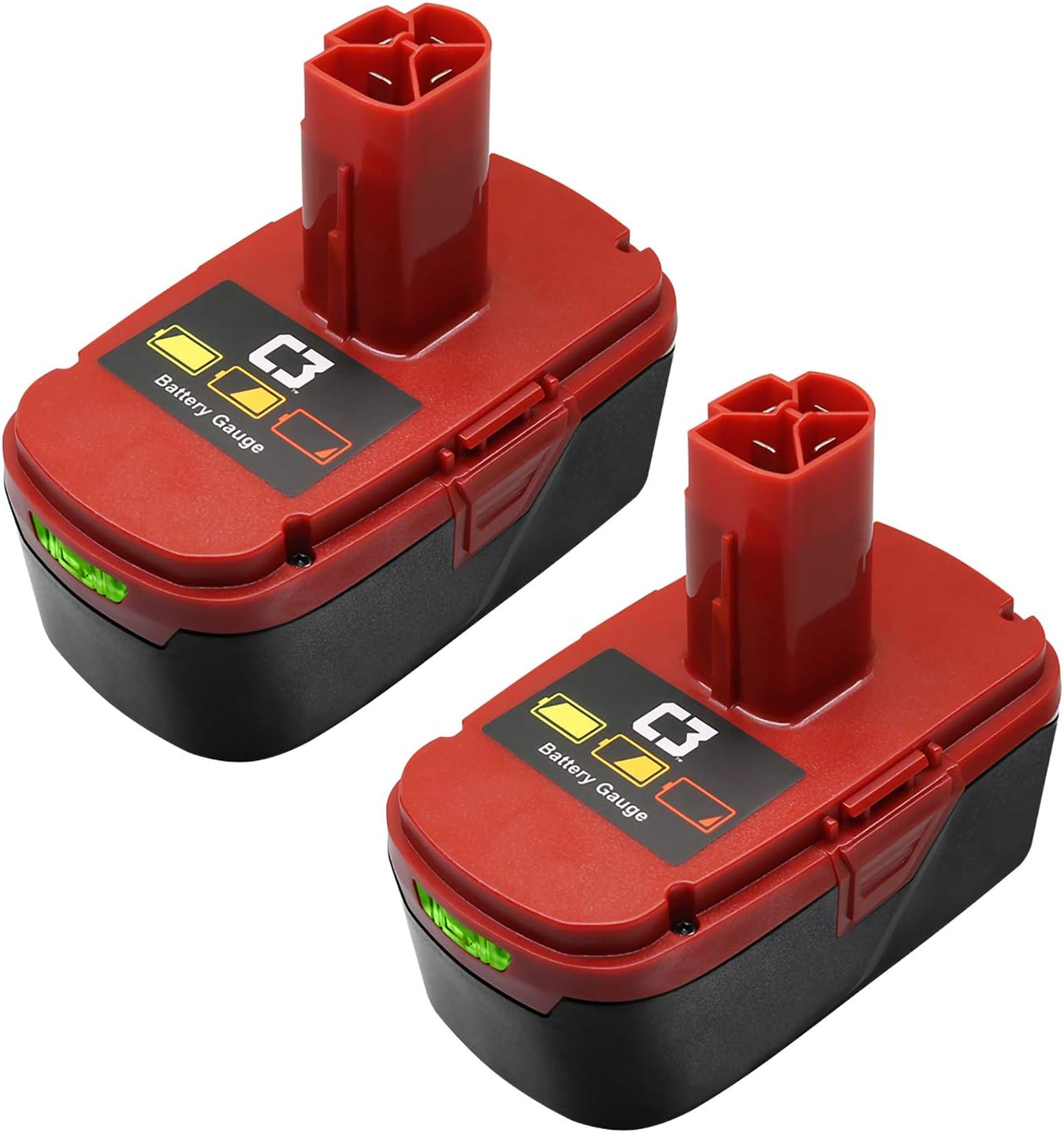 [2 Pack] 6.0Ah Lithium-ion Batteries, Replacement for Craftsman 19.2 Volt Battery XCP PP2011 11375 11376 130279005 Series Cordless Tools Pack of 2