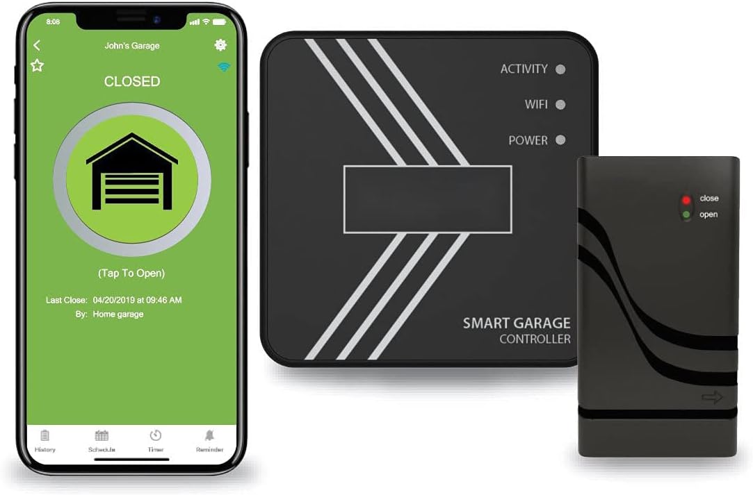 WiFi Smart, Garage Door Opener, Garage Rolling Shutter Switch Controller, Mobile Phone Timing Electric Rolling Shutter Remote Controller Pack of 2