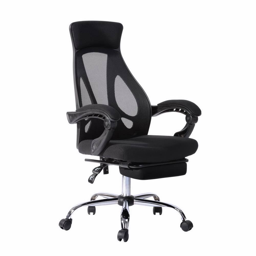 Furniturer Kurucs Black Mesh Office Chair