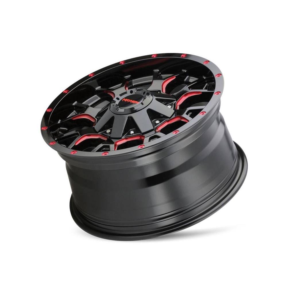 Mayhem 8015-7976BTR Warrior 8015 Black W/Prism Red 17x9 8-165.1/8-170 -12mm 130.8Mm