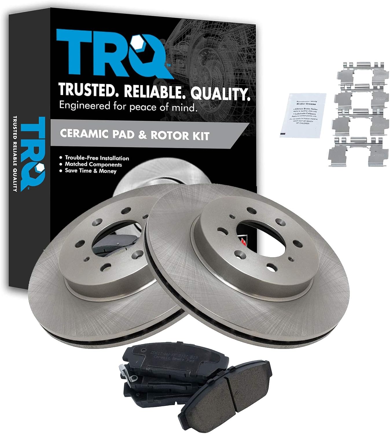 Front Posi Ceramic Brake Pad & Rotor Kit for Acura Integra Honda Civic