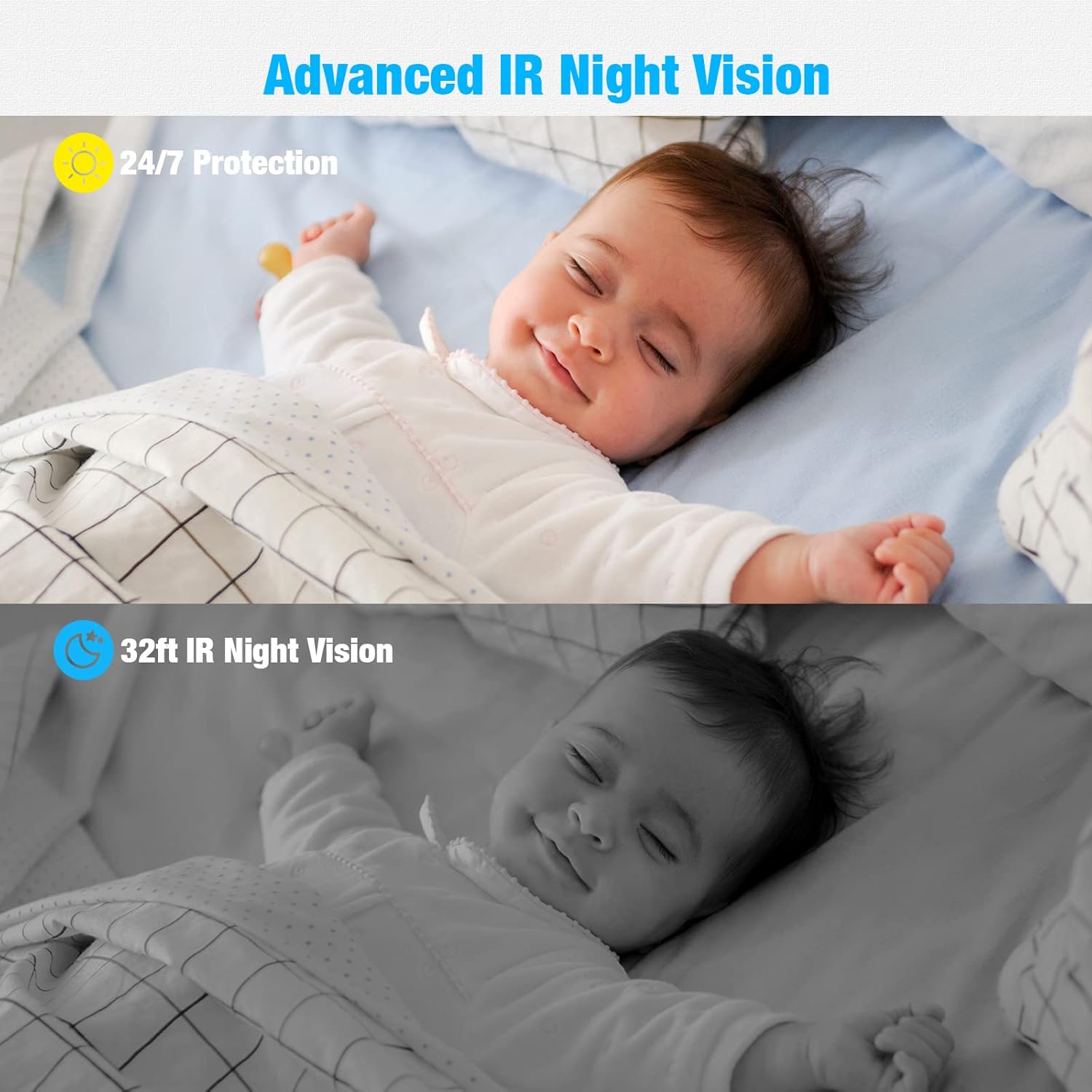 Indoor Camera, 1080P Pet Camera with Motion and Sound Detection, Pan/Tilt/Zoom WiFi Camera with Night Vision, 2-Way Audio & Cloud Services for Baby Monitor Home Security Camera Pack of 2