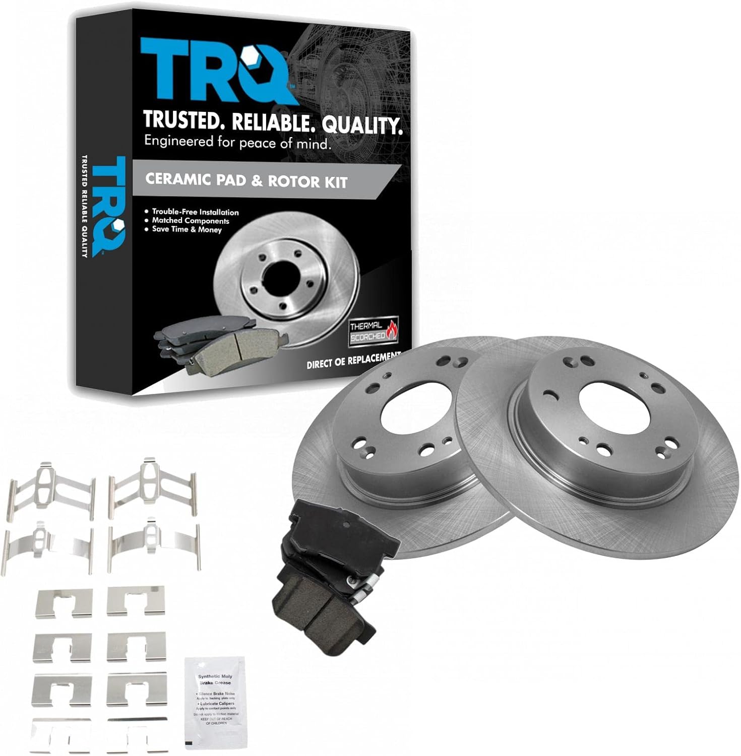 Rear Ceramic Brake Pad & Rotor Kit for Honda Civic SI EX Acura CSX