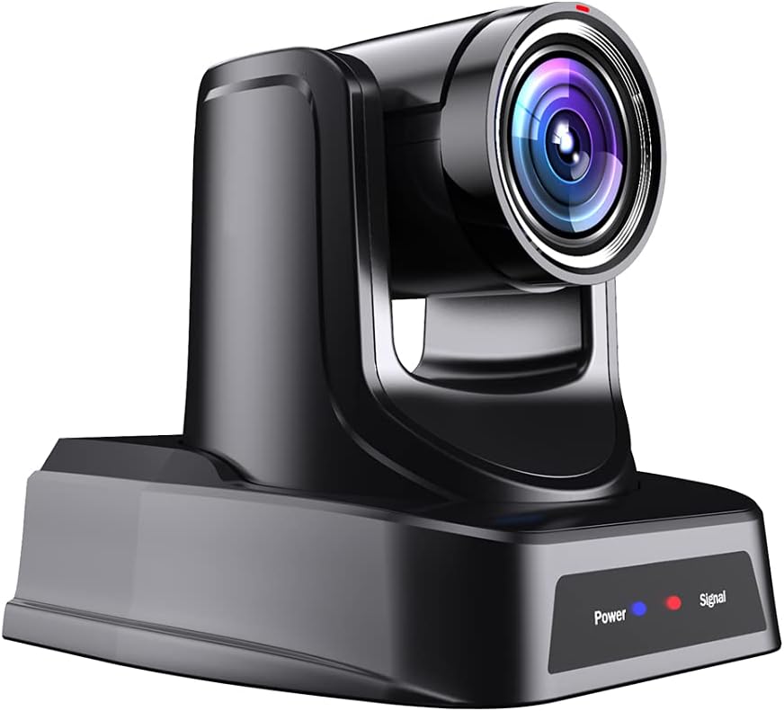 SMTAV NDI PTZ Camera,20x + 16x Zoom,Live Streaming Camera with HDMI,3G-SDI and IP Outputs,NDI HX 4.6,for Church,Conference,Teaching,Esports and More (20X, Space Gray)