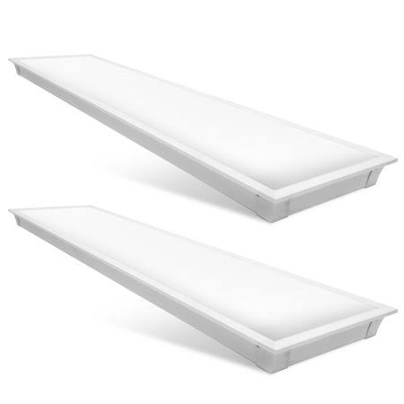 Hyperikon 1x4 Foot LED PANEL, 36w\x3d140w, 12 inch x 48 inch Troffer, Drop Ceiling Light, DLC, Crystal White, 2 Pack, Other