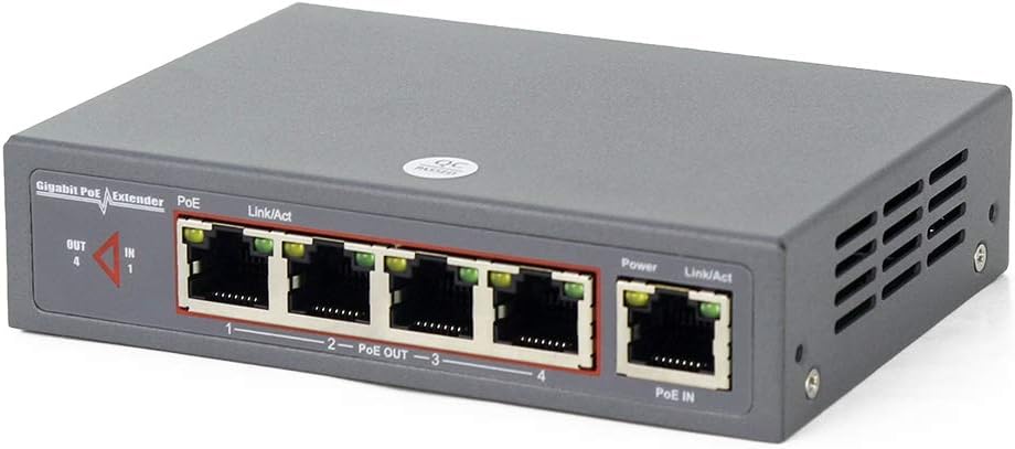 POE Extender Ethernet 2 Port Cat5e/6 Gigabit 30W, CENTROPOWER POE+ Extender Network Repeater Compliant IEEE 802.3af/at for POE Switch/Injector Pack of 2