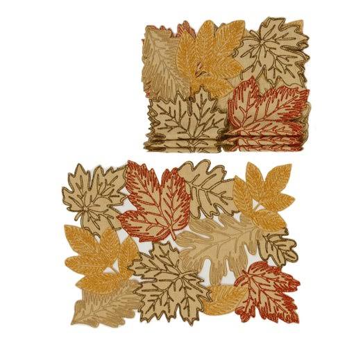 Schuster Autumn Leave 4 Piece Placemat Set August Grove Color: Beige