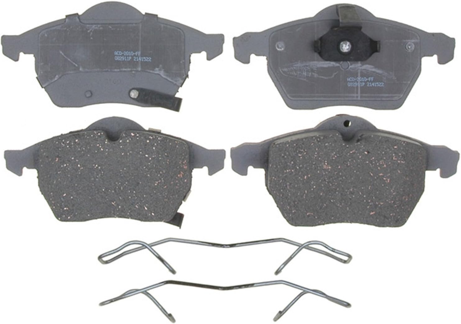 ACDelco Silver 14D819CH Ceramic Front Disc Brake Pad Set with Hardware