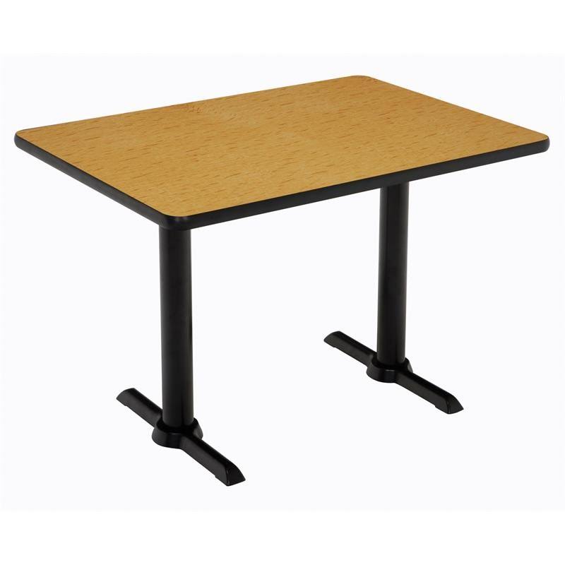 KFI Mode 30x22 x 60x22 Conference Table - Oak - Black T Base - Standard Height