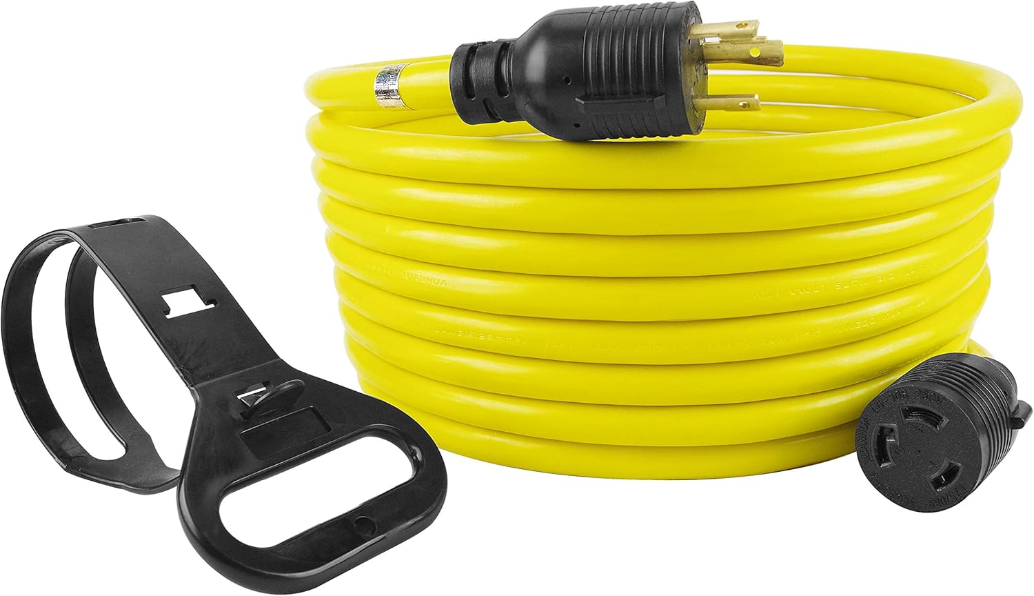 ACKING Extension Cord L6-30P/L6-30R SJTW 10GUAGE Generator Cord Adapter,Heavy Duty L6-30 Generator Power Cord up to 7500W (25FT) Pack of 2