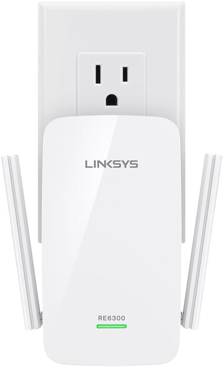 Linksys WiFi Extender, WiFi 5 Range Booster, Dual-Band Booster, 1,000 Sq. ft Coverage, Speeds up to (AC750) 750Mbps - RE6300 Pack of 2