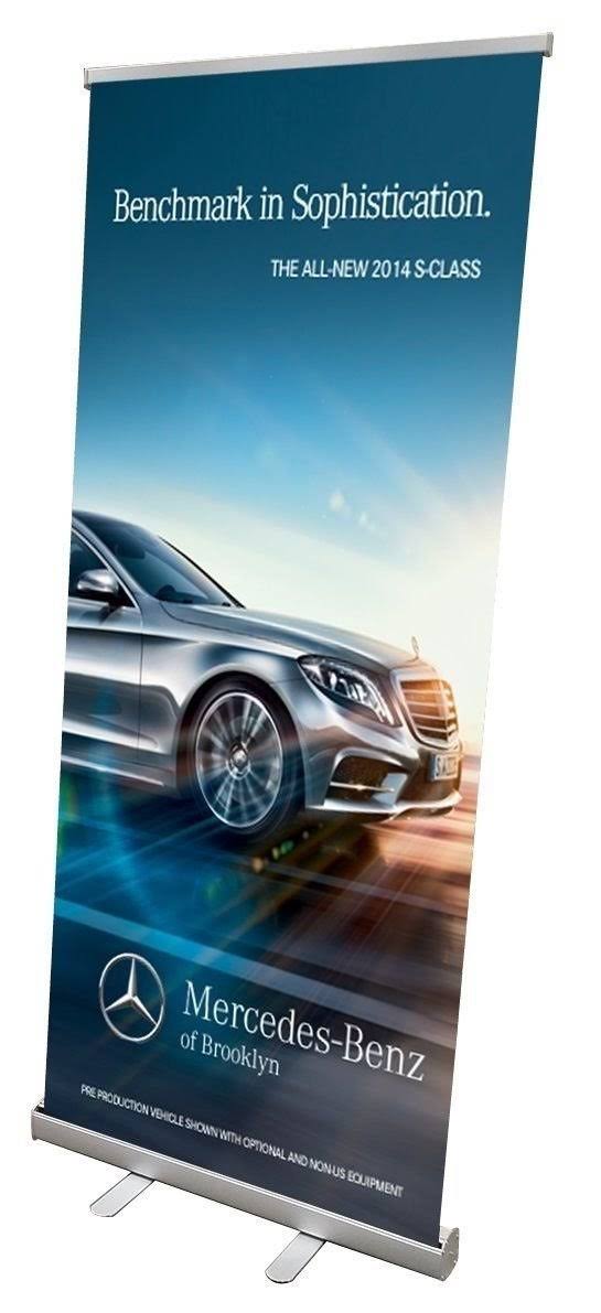 Professional 33x22x79x22 Retractable Roll Up Banner Stand Trade Show Sign